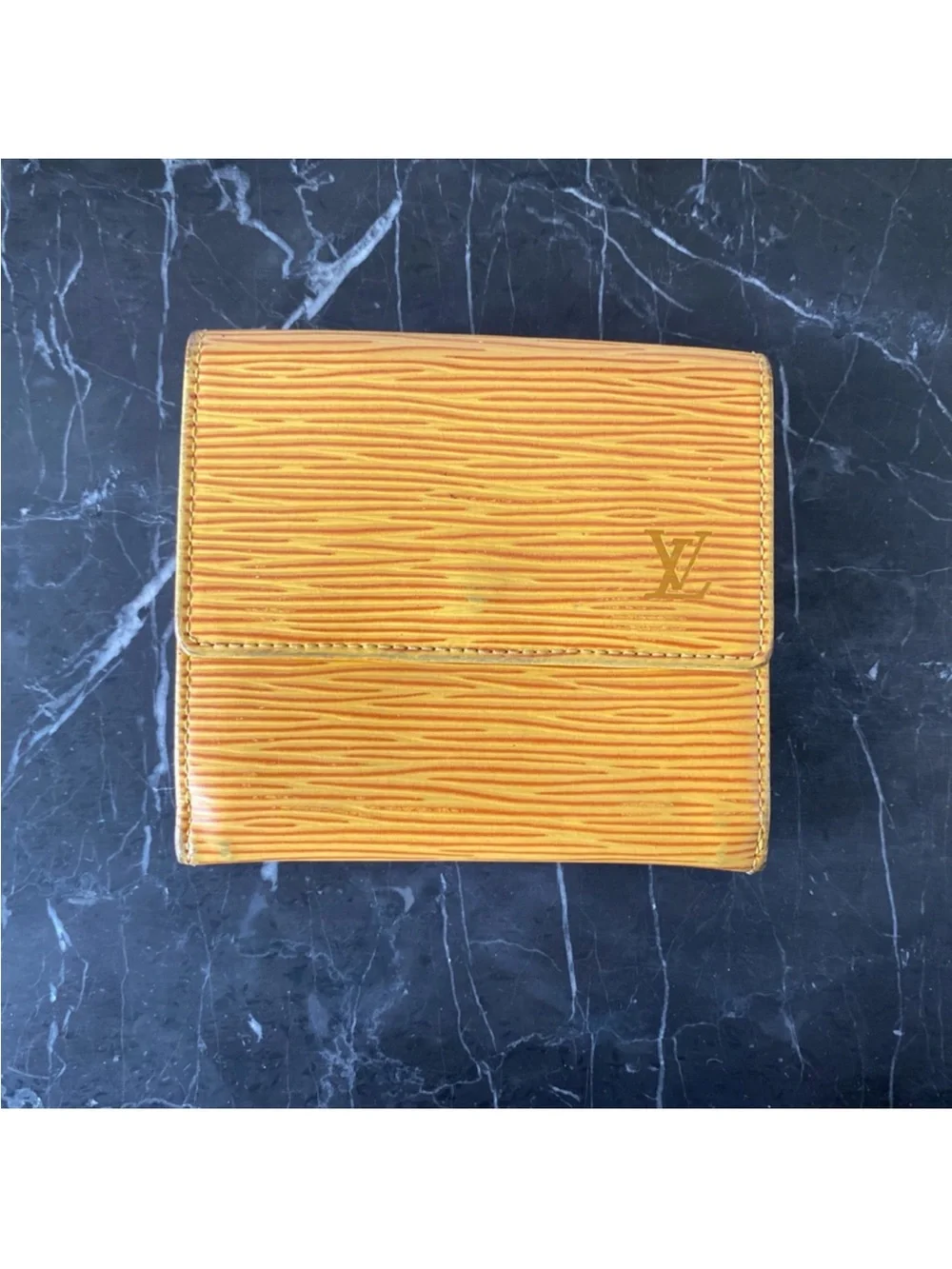 Louis Vuitton Yellow Epi Leather Small Bi-Fold Wallet